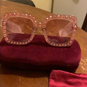 Gucci pink gem sunglasses
